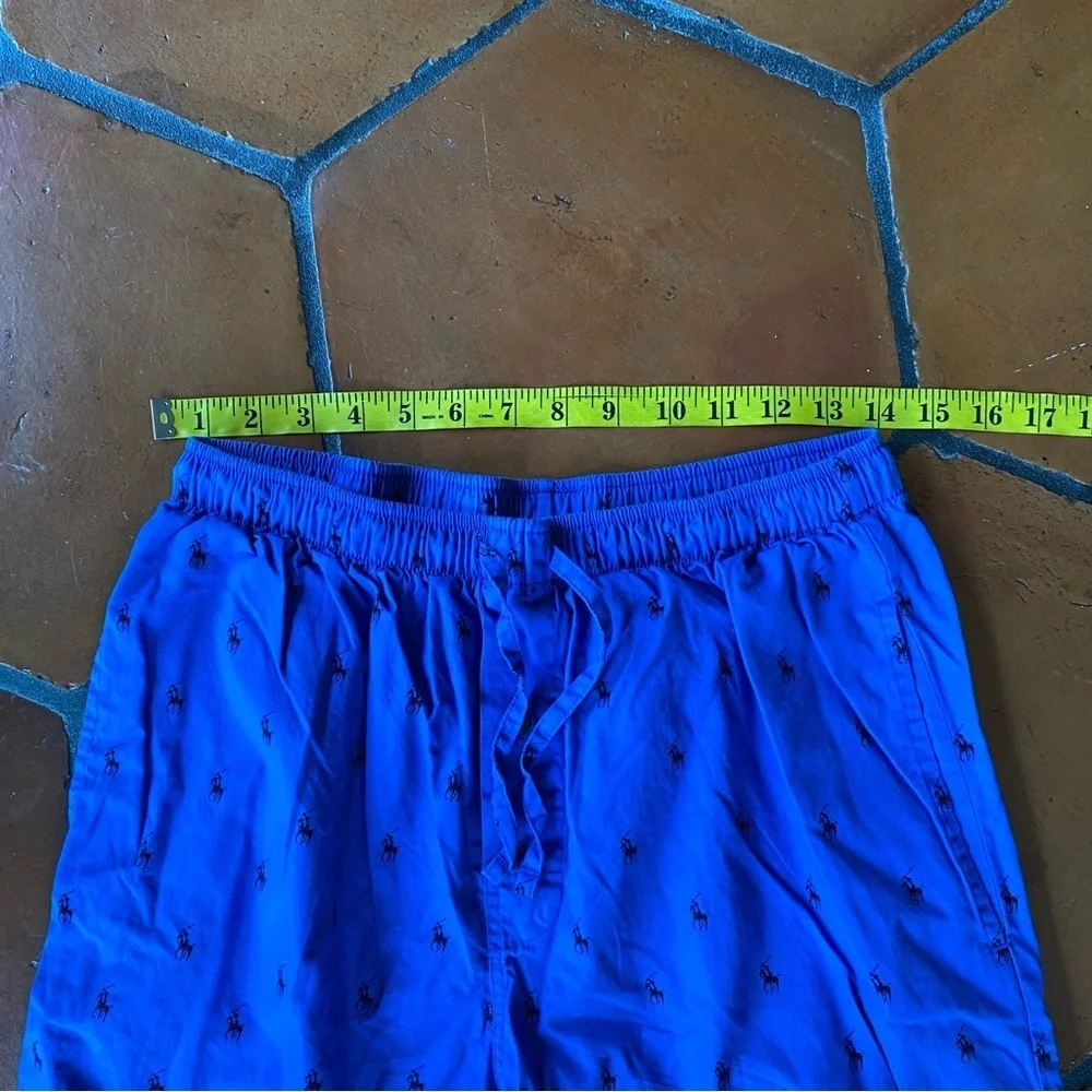 Polo Ralph Lauren Sleepwear Pajama Pants Mens Small S Navy All Over Pony Pockets - Picture 6 of 7